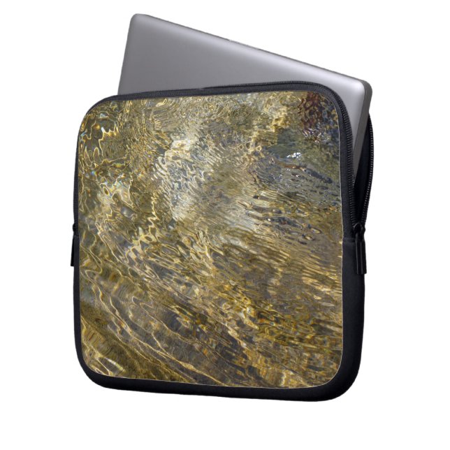 Golden Fountain Water Laptop Sleeve (Front Left)