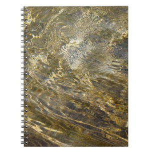 Golden Fountain Water Spiral Notebook