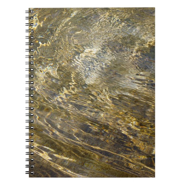 Golden Fountain Water Spiral Notebook (Front)