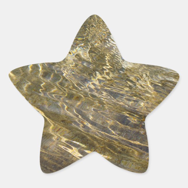Golden Fountain Water Star Sticker (Front)