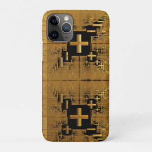 Golden Fractal Crosses Case-Mate iPhone Case