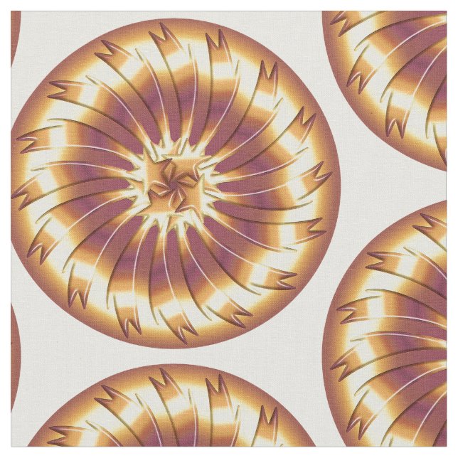 Golden fractal element. fabric (Close Up)