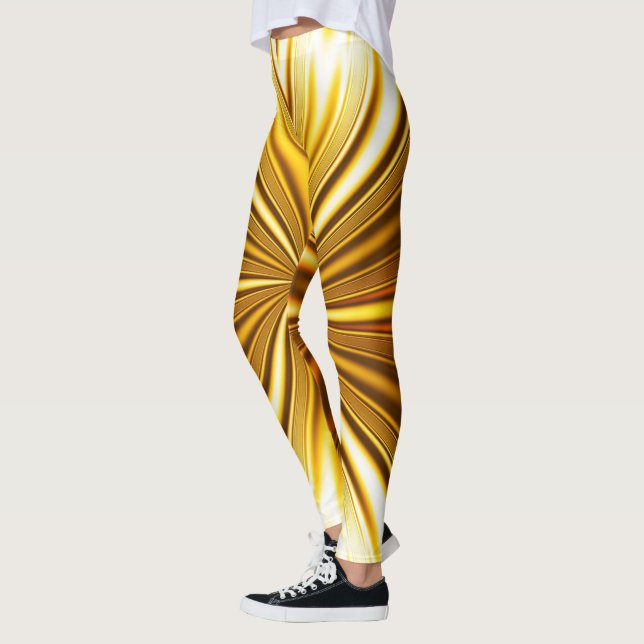 Golden fractal leggings (Left)