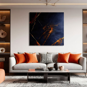 Golden Fracture Canvas Print