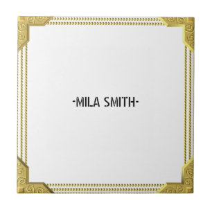 Golden frame elegant tile