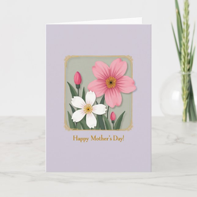 Golden Frame Mothers Card (Front)