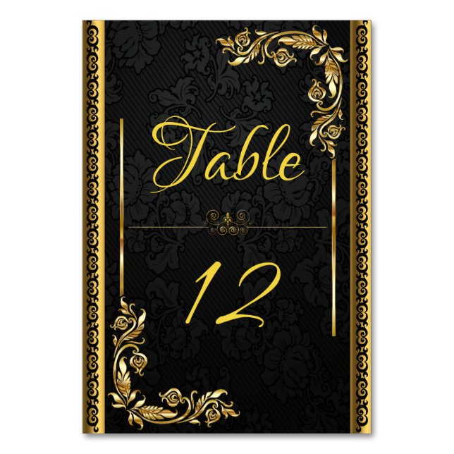 Golden frame table number (Front)