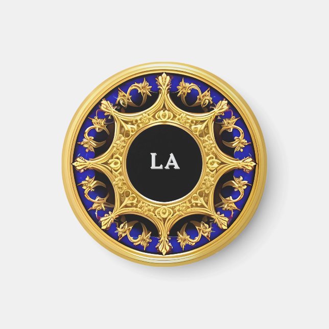 Golden Frame with Ornate Details Magnet (Front)