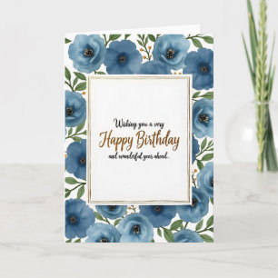Golden Framed Birthday Card