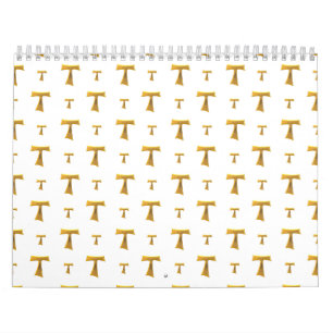 Golden Franciscan Tau Cross Calendar