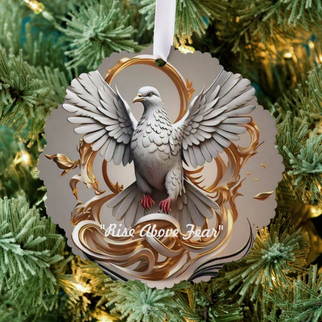 "Golden Freedom Rise" Tree Decoration Card (Insitu (Tree))