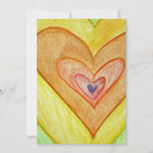 Golden Friendship Hearts Invites or Invitations