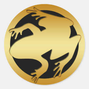 GOLDEN FROG CLASSIC ROUND STICKER
