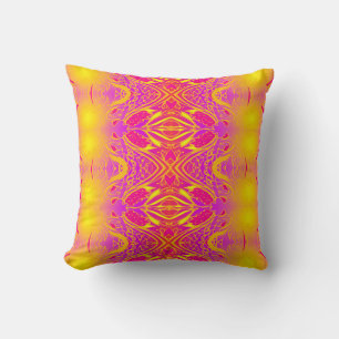Golden Fuchsia – Yellow & Hot Pink Ornamental Cushion