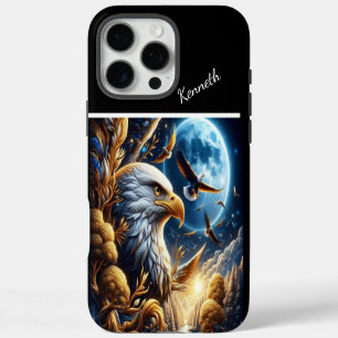 Golden Full Moon Hangs In The Sky iPhone 16 Pro Max Case