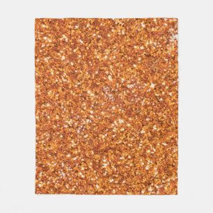 Golden fun sparkle glitter pattern, gift for her   fleece blanket
