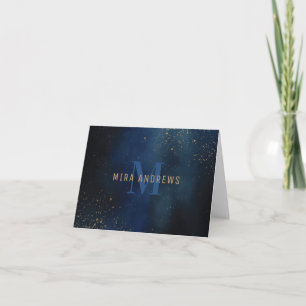 Golden Galaxy Note Card