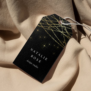 Golden Garland Business Gift Tags