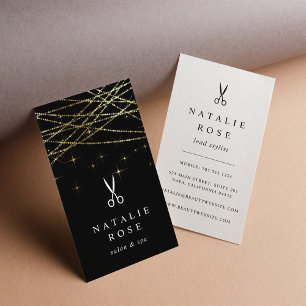 Golden Garland Hairstylist Business Card
