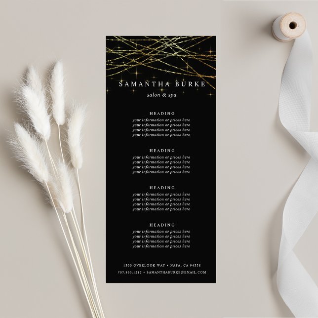 Golden Garland | Pricing or Services Rack Card (Creator Uploaded)