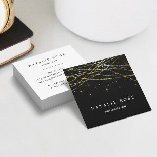 Golden Garland Square Business Card