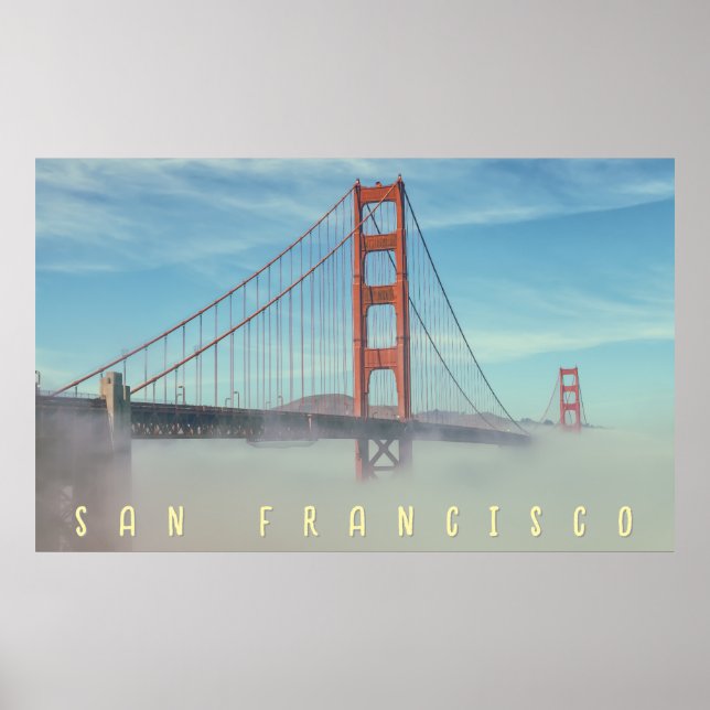 Golden Gate and Fog Poster (Front)