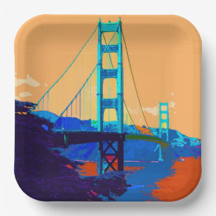Golden Gate Bridge 002 Paper Plate