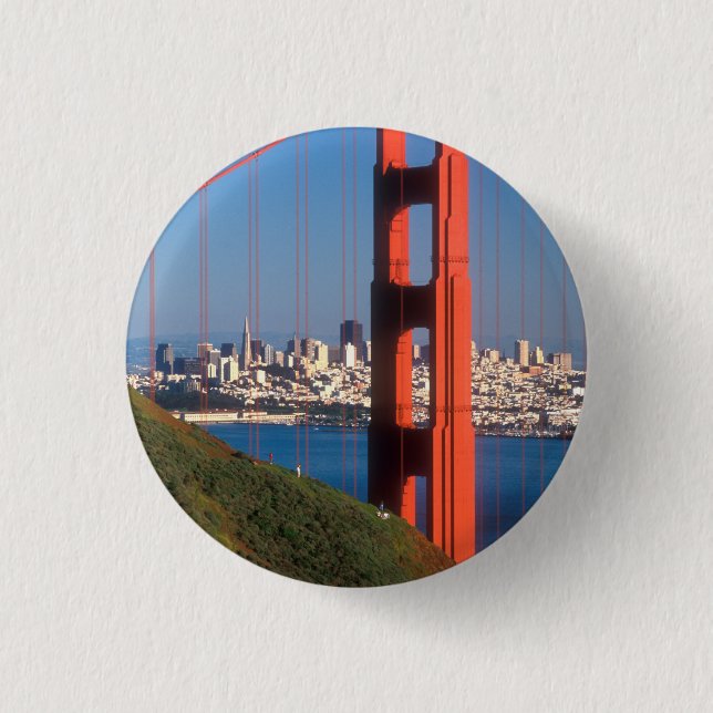 Golden Gate Bridge 3 Cm Round Badge (Front)