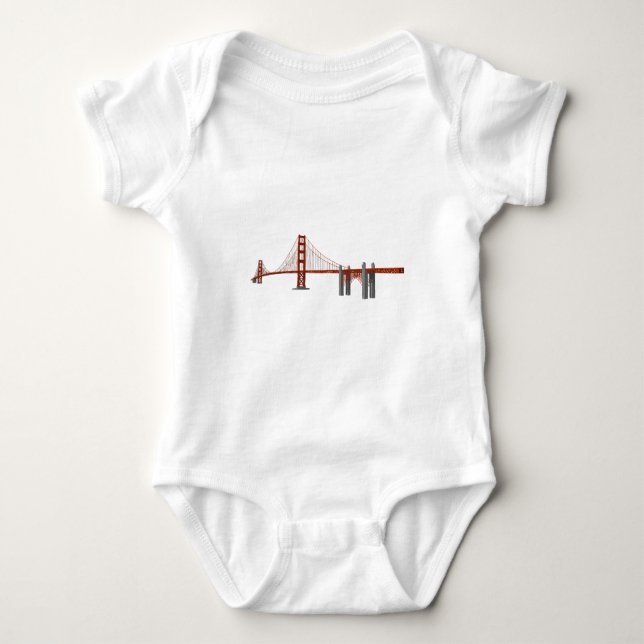 Golden Gate Bridge: 3D Model: Baby Bodysuit (Front)