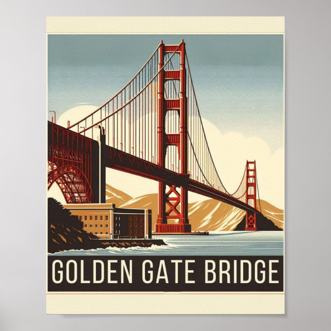 Golden Gate Bridge - A Timeless Icon of San Franci Poster (Front)