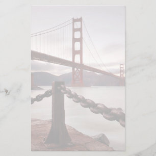 Golden Gate Bridge against mountains Stationery