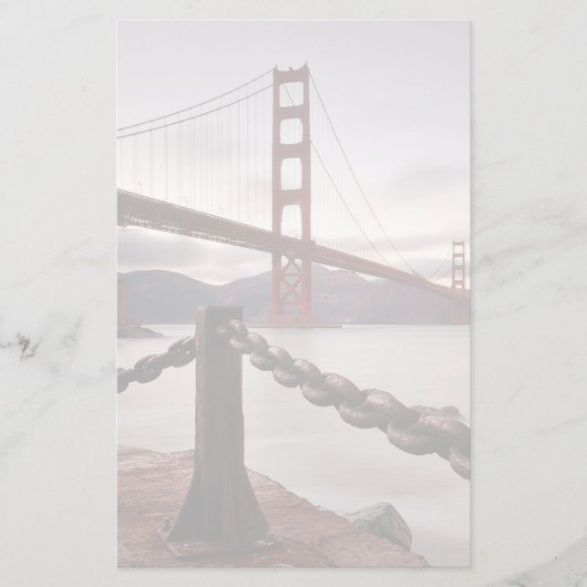 Golden Gate Bridge against mountains Stationery (Front)