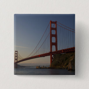 Golden Gate Bridge and San Francisco 3 15 Cm Square Badge
