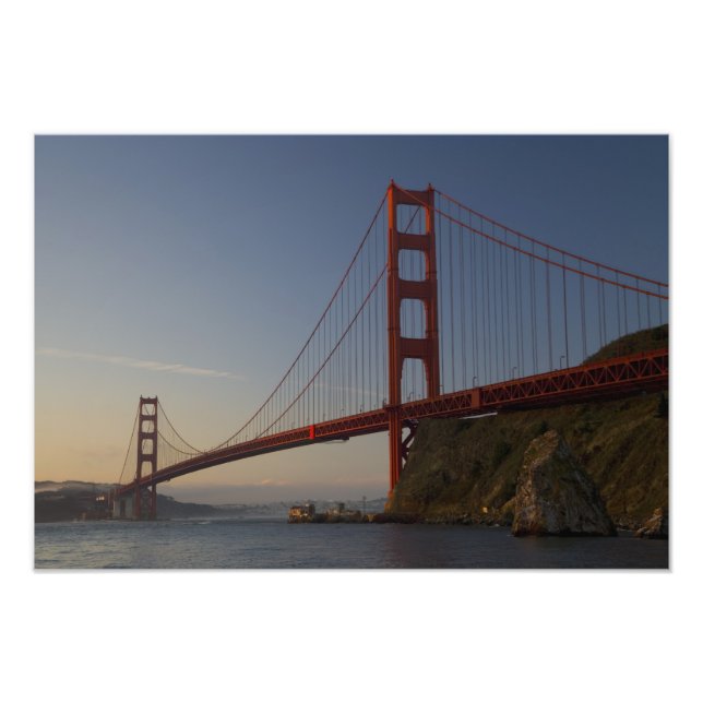 Golden Gate Bridge and San Francisco 3 Photo Print (Front)