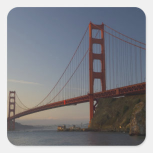 Golden Gate Bridge and San Francisco 3 Square Sticker