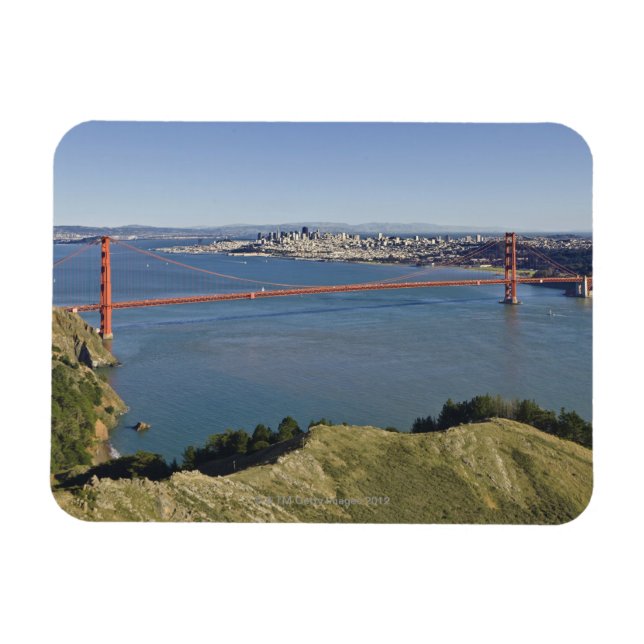 Golden Gate Bridge and San Francisco. 4 Magnet (Horizontal)