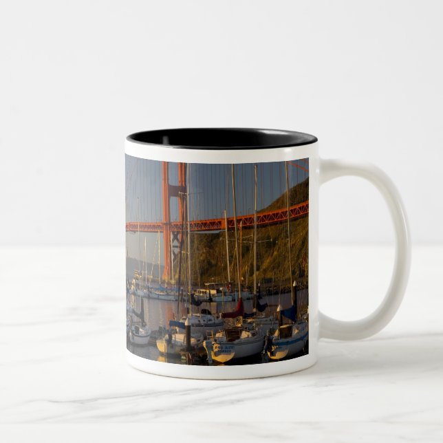 Golden Gate Bridge and San Francisco 4 Two-Tone Coffee Mug (Right)