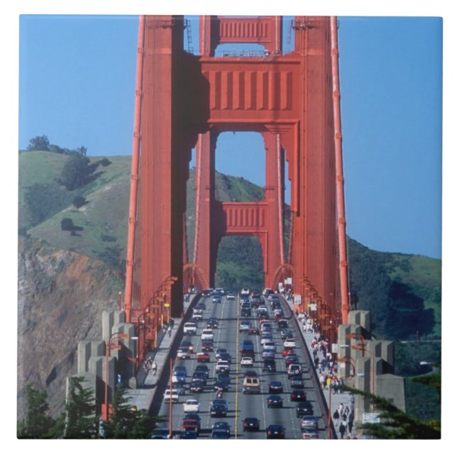 Golden Gate bridge and San Francisco Bay Tile (Front)