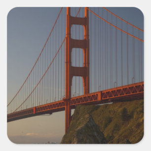 Golden Gate Bridge and San Francisco Square Sticker