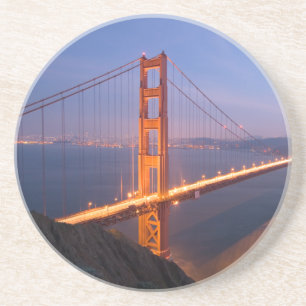 Golden Gate Bridge at Sunset Coaster