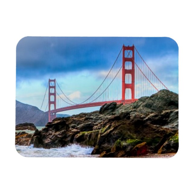 Golden Gate Bridge at sunset Magnet (Horizontal)