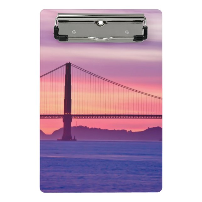 Golden Gate Bridge at Sunset Mini Clipboard (Front)