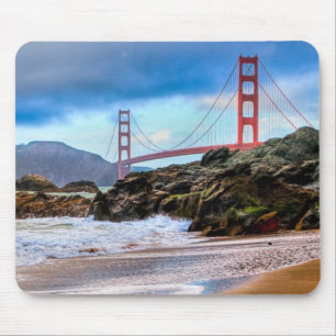 Golden Gate Bridge at sunset Mouse Pad