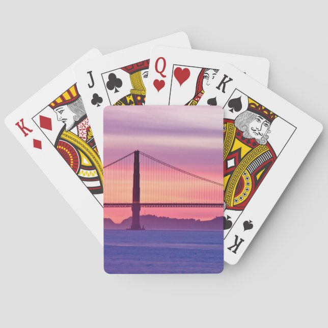 Golden Gate Bridge at Sunset Playing Cards (Back)