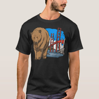 Golden Gate Bridge Bear Animal Food Funny Women Fa T-Shirt
