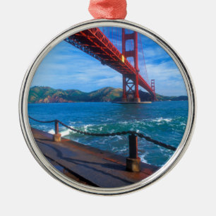 Golden Gate Bridge, California Metal Tree Decoration