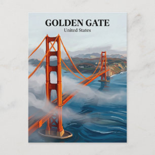 Golden Gate Bridge California Postcard
