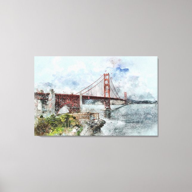 Golden Gate Bridge Canvas Print (Front)