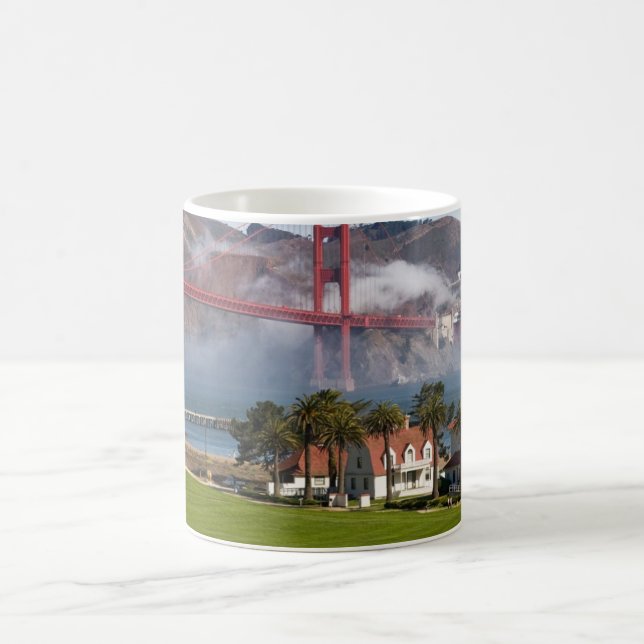 Golden Gate Bridge Coast Guard Station Coffee Mug (Center)