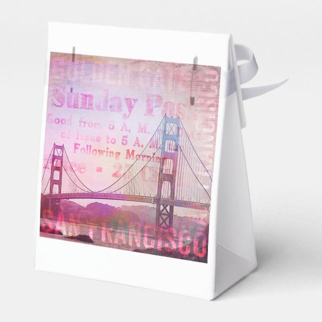 Golden Gate Bridge Favour Box (Back Side)